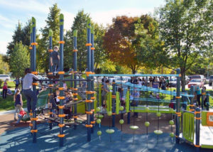 Quesnel Arts & Rec Inclusive Playground with Netplex