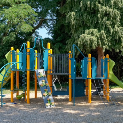 Crestwood Park slides and climbing structures