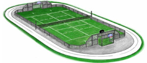 drawing of a grass sports area