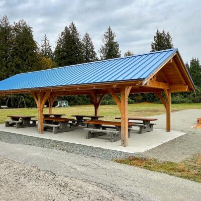 habitat systems 20' x 40' Wood Frame / Metal Roof Shelter on concrete slab